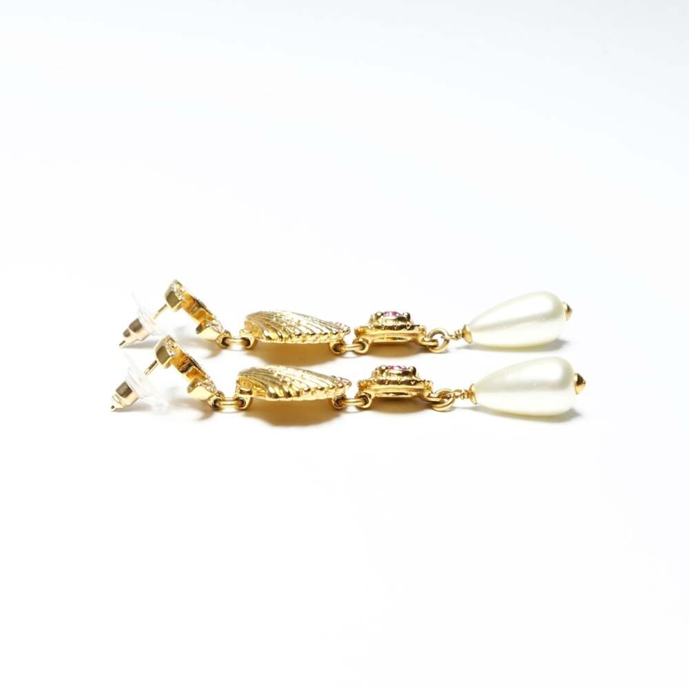 Chanel Earrings Pearl Gold-Tone Metal #246953C10B - Picture 3 of 7